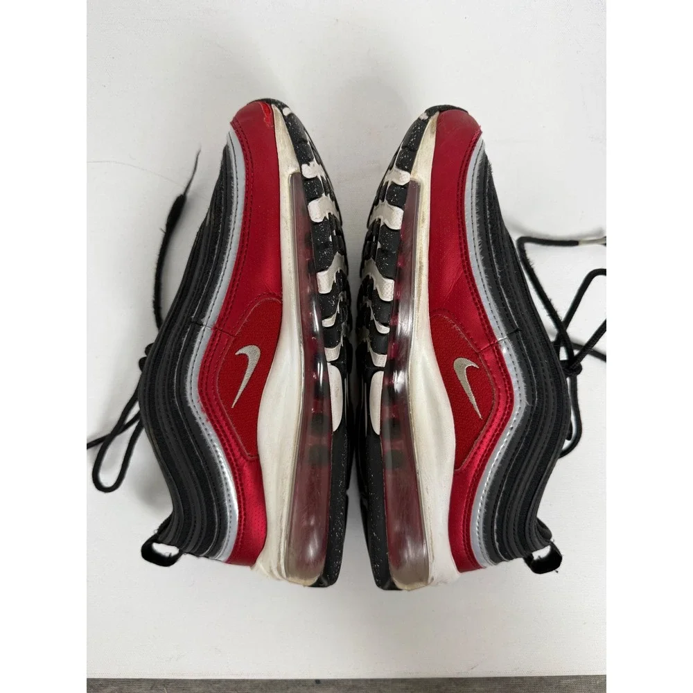 Nike Air‎ Max 97 GS Sneakers Black Red Silver Athletic Running Shoes FB3245-001